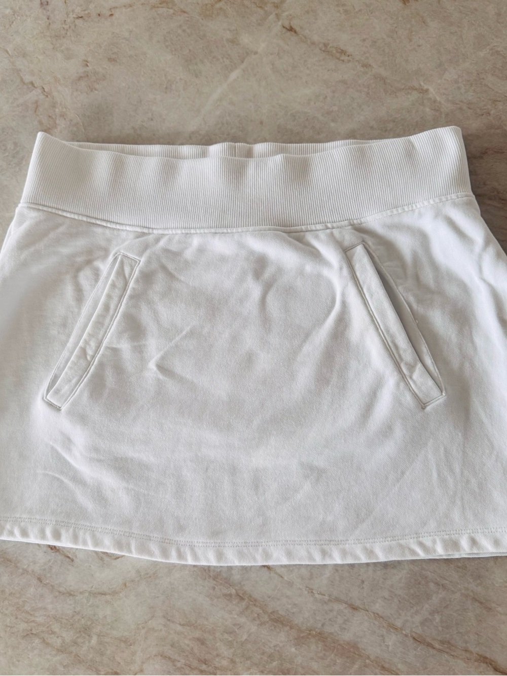 Paloma Wool White Mini Skirt Womens Large Organic Cotton Casual